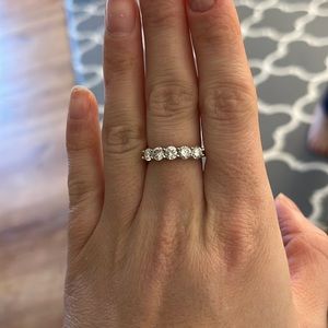 1.25 carat natural diamond ring 10k white gold